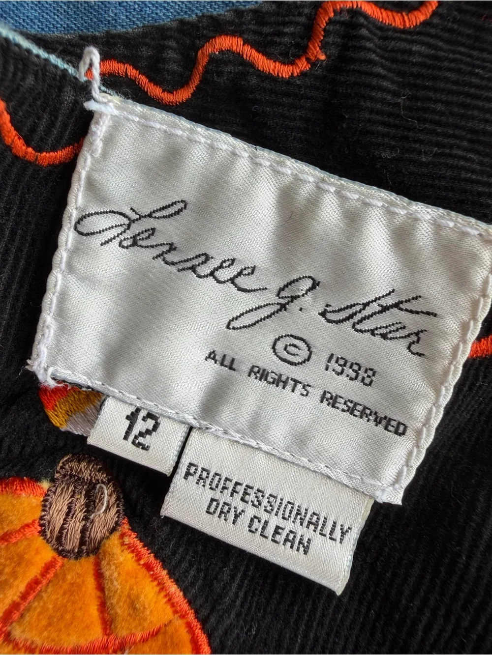 VTG Jack O Lantern Candy Corn Novelty Vest Candy Corn Corduroy Reversible 12 GUC